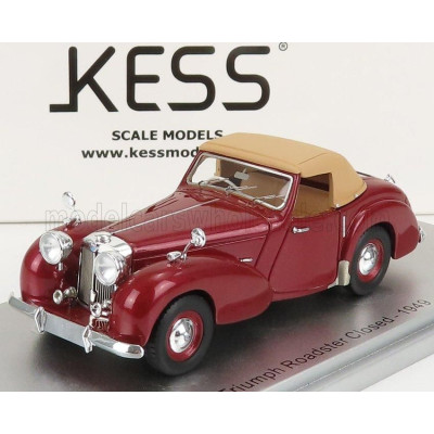 KESS MODEL TRIUMPH ROADSTER CLOSED 1949 - RED MET BEIGE 1/43