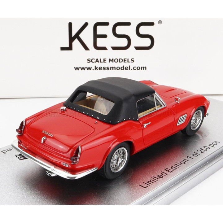 KESS MODEL MODENA 250GT CALIFORNIA SPIDER CLOSED 1961 - RED BLACK 1/43