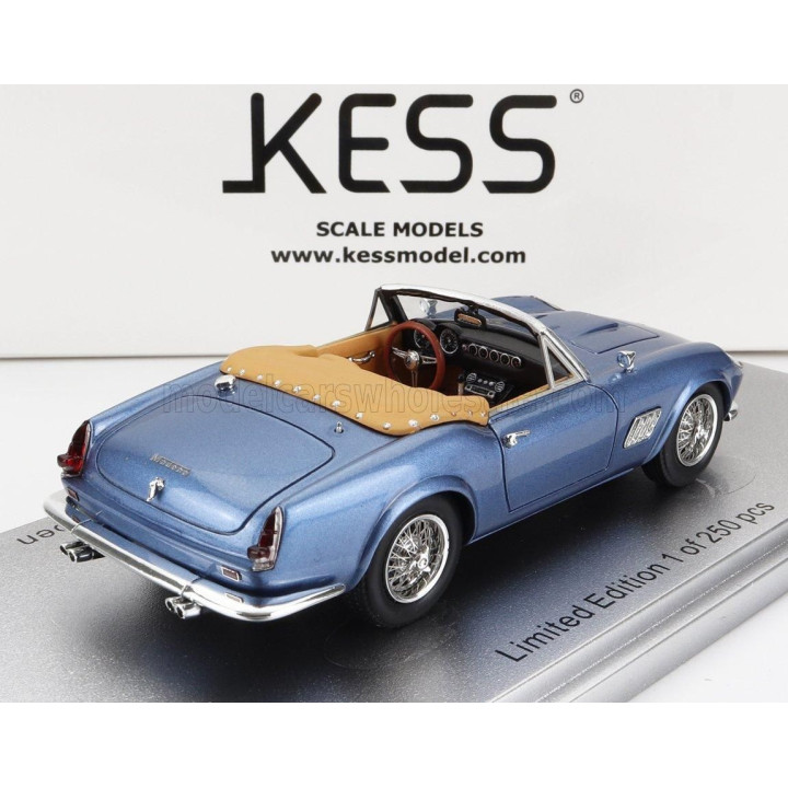 KESS MODEL MODENA 250GT CALIFORNIA SPIDER OPEN 1961 - LIGHT BLUE MET 1/43