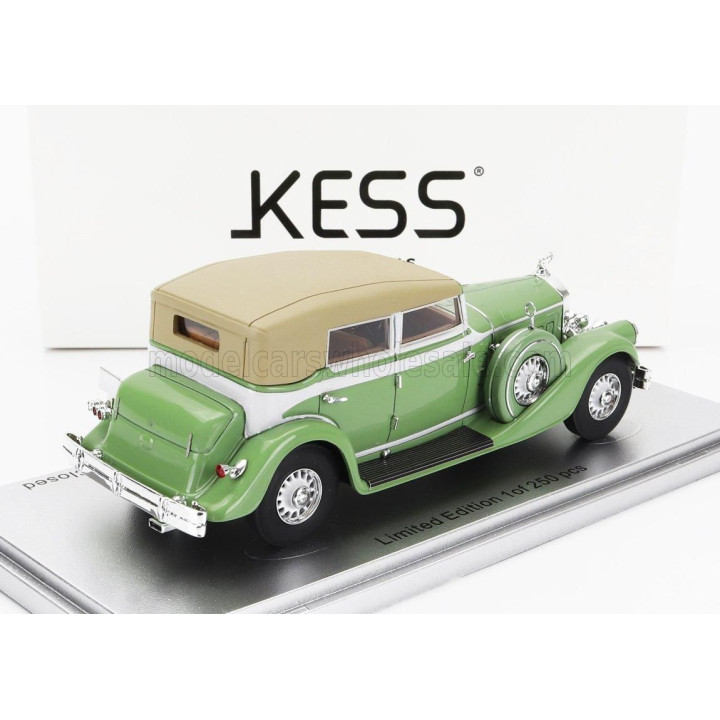 KESS MODEL PIERCE ARROW 124 CONVERTIBLE BERLINE SEDAN LE BARON CLOSED 1933 - LIGHT GREEN 1/43
