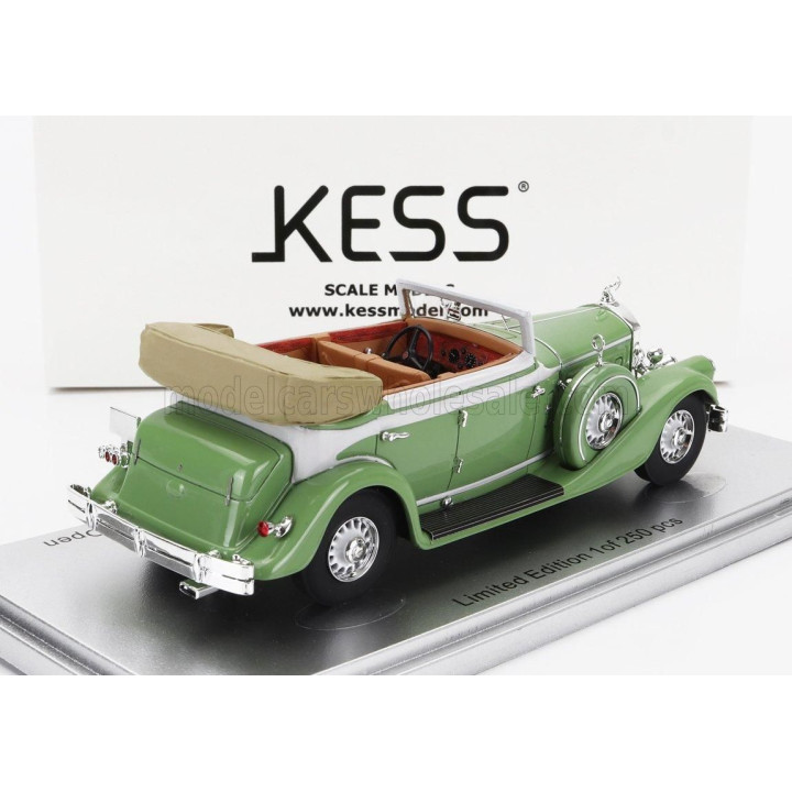 KESS MODEL PIERCE ARROW 124 CONVERTIBLE BERLINE SEDAN LE BARON OPEN 1933 - LIGHT GREEN 1/43