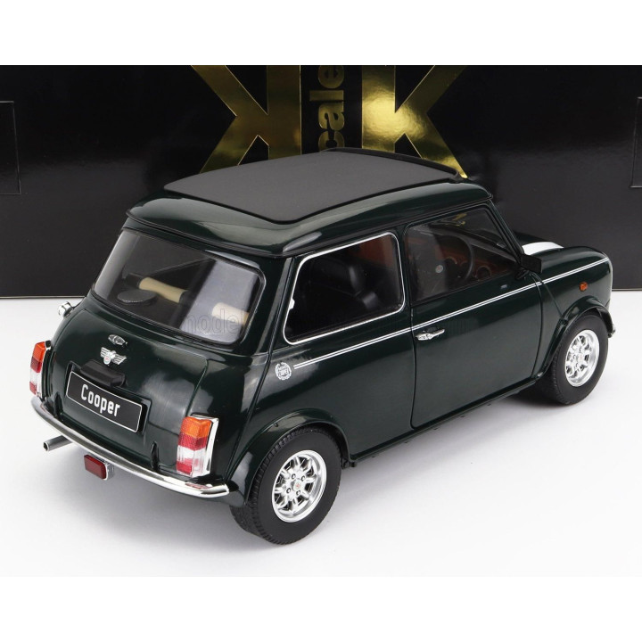 KK SCALE MINI COOPER SUNROOF RHD 1992 - DARK GREEN WHITE 1/12