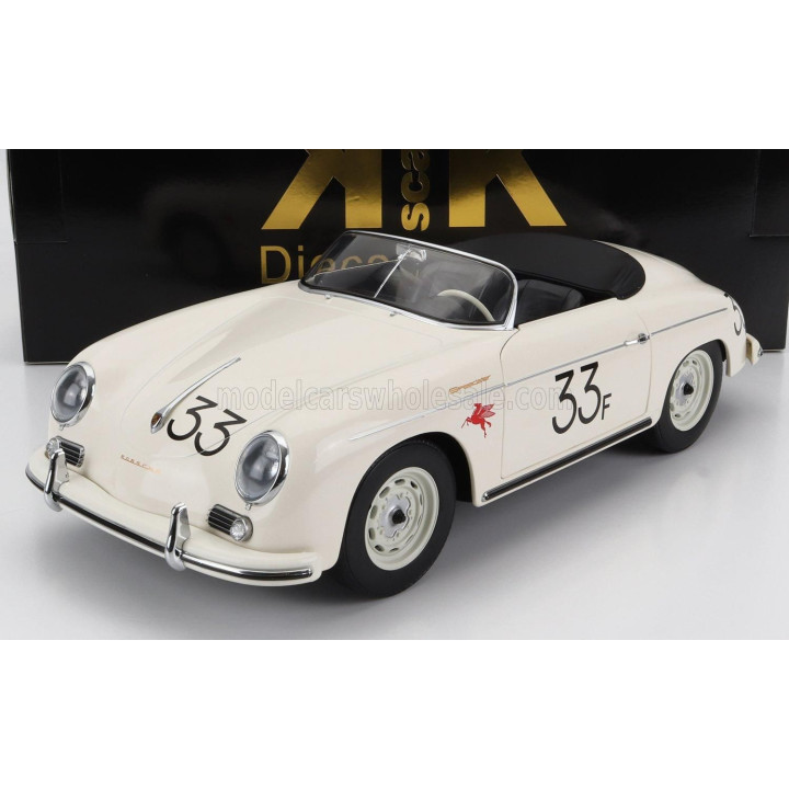 KK SCALE PORSCHE 356A SPEEDSTER N 33 1955 - WHITE 1/12