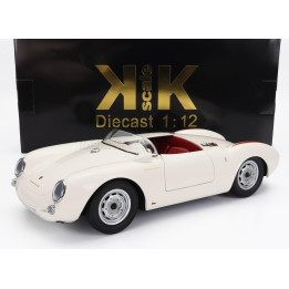 KK SCALE PORSCHE 550A SPIDER 1953 - WHITE RED 1/12