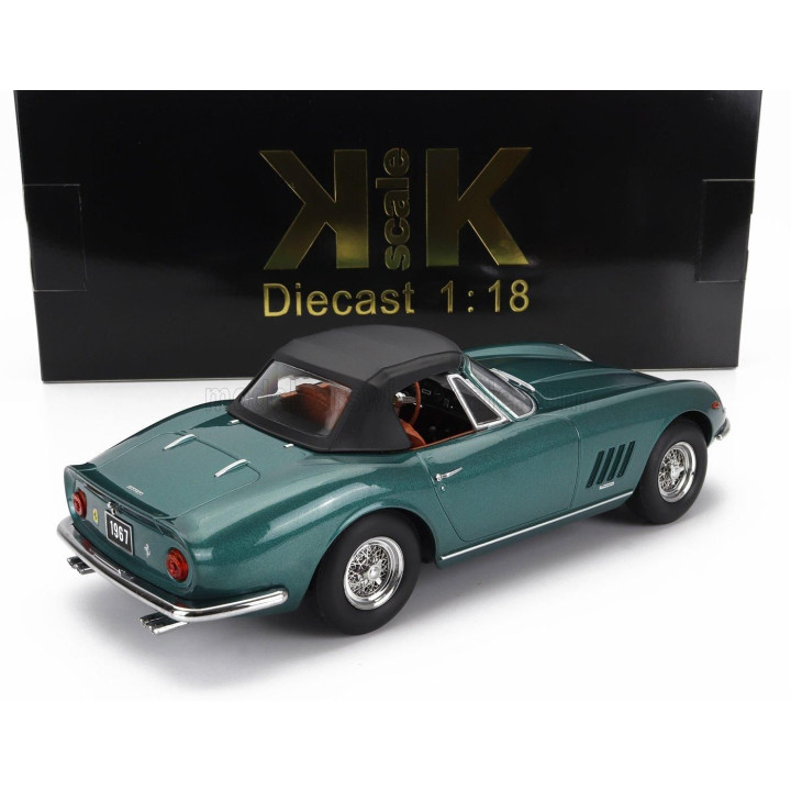 KK SCALE FERRARI 275 GTB/4 NART SPIDER 1967 - GREEN MET 1/18