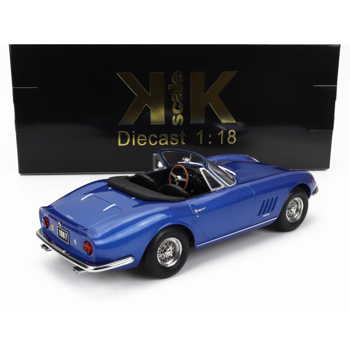 KK SCALE FERRARI 275 GTB/4 NART SPIDER 1967 - BLUE MET 1/18