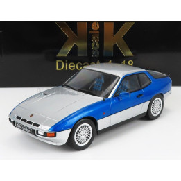 KK SCALE PORSCHE 924 TURBO COUPE 1986 - SILVER BLUE MET 1/18