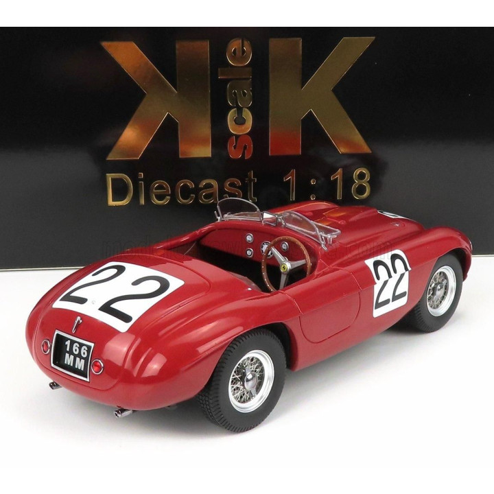 KK SCALE FERRARI 166MM BARCHETTA 2.0L V12 SPIDER TEAM PETER MITCHELL-THOMSON N 22 WINNER 24h LE MANS 1949 L.CHINETTI - L.SELSDSO