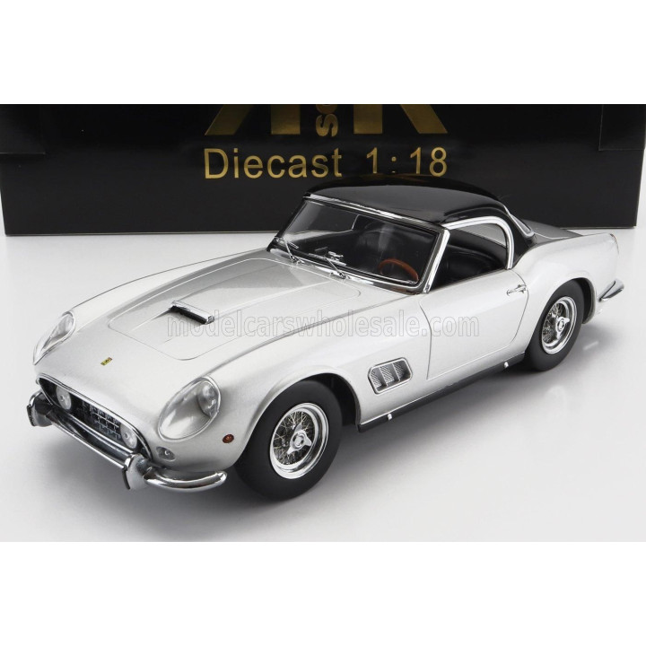 KK SCALE FERRARI 250GT CALIFORNIA SPIDER WITH HARD-TOP 1960 - SILVER 1/18