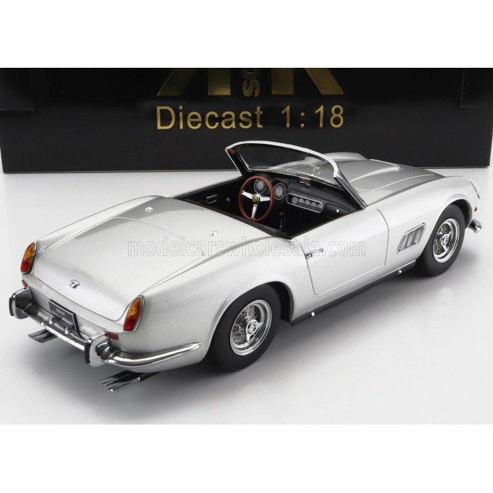 KK SCALE FERRARI 250GT CALIFORNIA SPIDER WITH HARD-TOP 1960 - SILVER 1/18