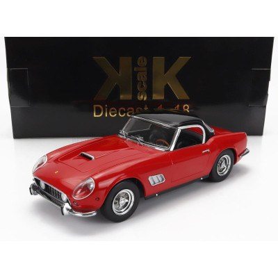 KK SCALE FERRARI 250GT CALIFORNIA SPIDER WITH HARD-TOP 1960 - RED BLACK 1/18