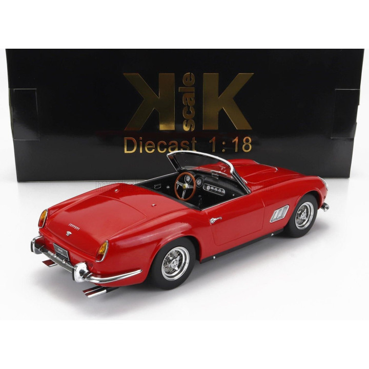 KK SCALE FERRARI 250GT CALIFORNIA SPIDER WITH HARD-TOP 1960 - RED BLACK 1/18