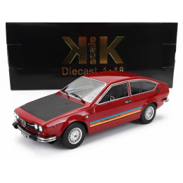 KK SCALE ALFA ROMEO ALFETTA 2000 GTV TURBODELTA 1979 - RED BLACK 1/18