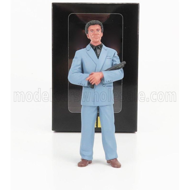 KK SCALE FIGURES RICO STANDING FOR FERRARI TESTAROSSA MKI USA VERSION 1984 - MONODADO - MONOSPECCHIO - BLUE BLACK 1/18