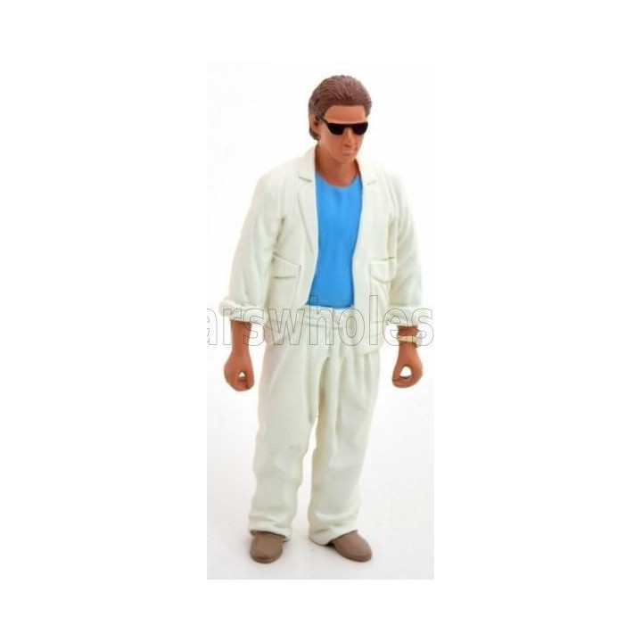 KK SCALE FIGURES SUNNY STANDING FOR FERRARI TESTAROSSA MKI USA VERSION 1984 - MONODADO - MONOSPECCHIO - WHITE LIGHT BLUE 1/18
