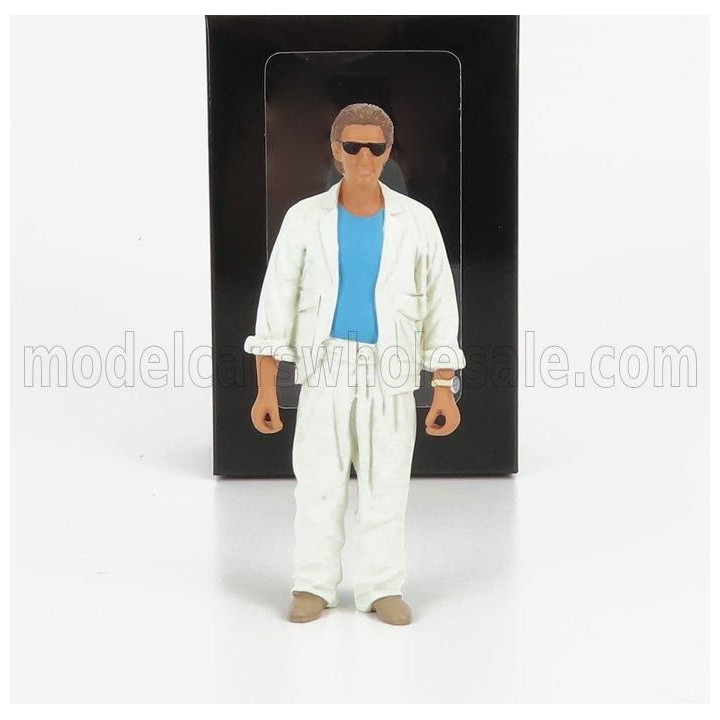 KK SCALE FIGURES SUNNY STANDING FOR FERRARI TESTAROSSA MKI USA VERSION 1984 - MONODADO - MONOSPECCHIO - WHITE LIGHT BLUE 1/18