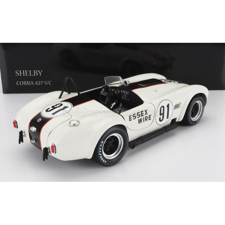 KYOSHO FORD USA SHELBY COBRA 427 S/C SPIDER ESSEX WIRE N 91 500km BRIDGEHAMPTON 1965 S.SCOTT - WHITE 1/18