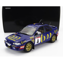 KYOSHO SUBARU IMPREZA 555 REPSOL N 4 WINNER RALLY RAC LOMBARD 1994 C.McRAE - D.RINGER - BLUE YELLOW 1/18