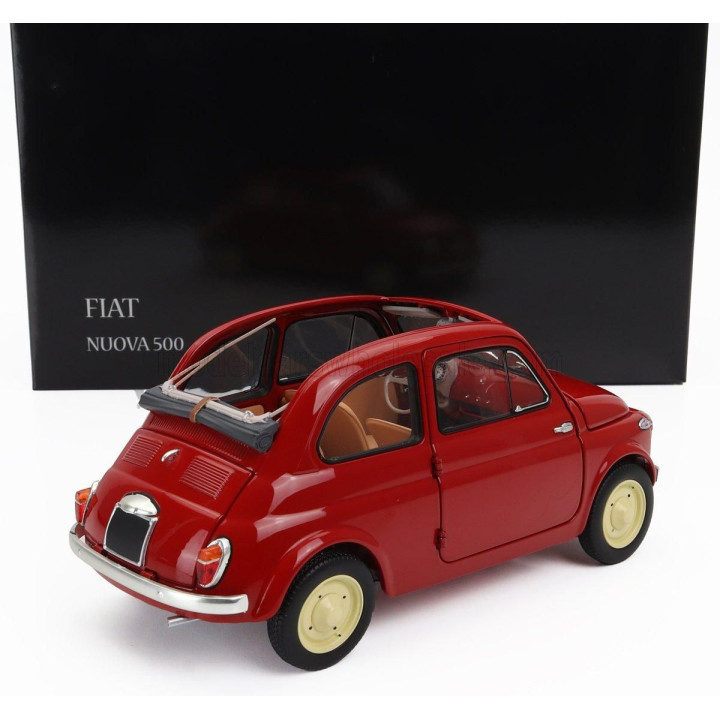 KYOSHO FIAT 500 D CABRIOLET OPEN 1960 - ROSSO CORALLO - RED 1/18