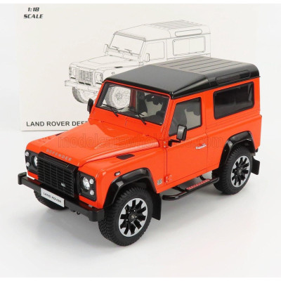 LCD MODEL LAND ROVER DEFENDER 90 WORKS V8 70th EDITION 2018 - ORANGE 1/18