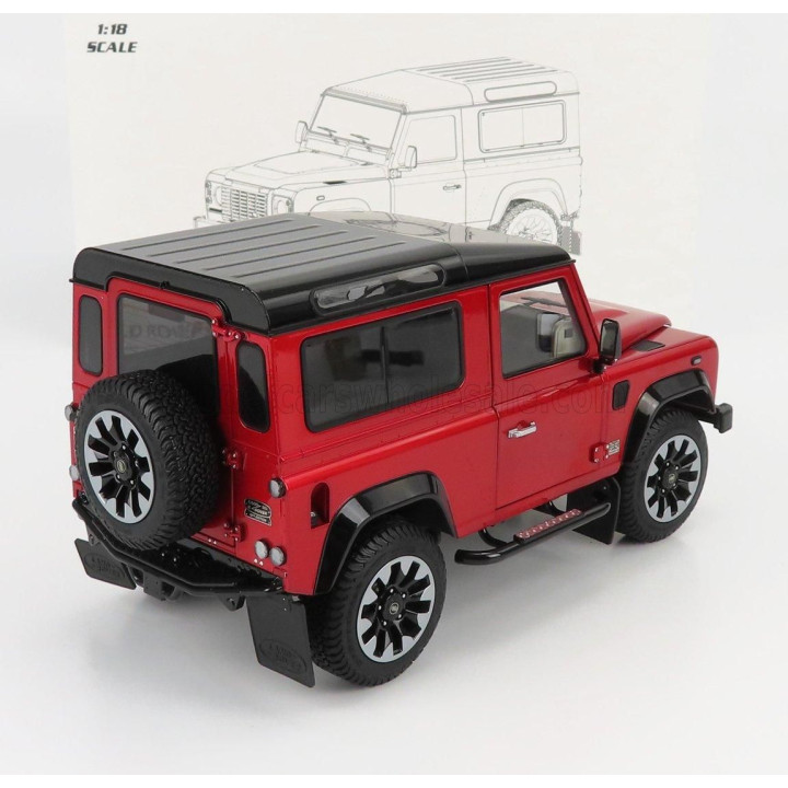 LCD MODEL LAND ROVER DEFENDER 90 WORKS V8 70th EDITION 2018 - RED 1/18