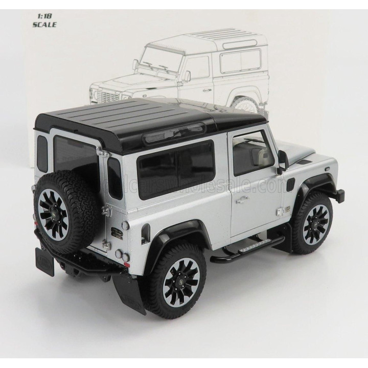 LCD MODEL LAND ROVER DEFENDER 90 WORKS V8 70th EDITION 2018 - SILVER 1/18