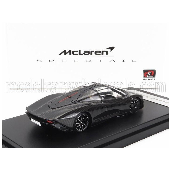 LCD MODEL McLAREN SPEEDTAIL 2019 - BLACK CARBON FIBER 1/64