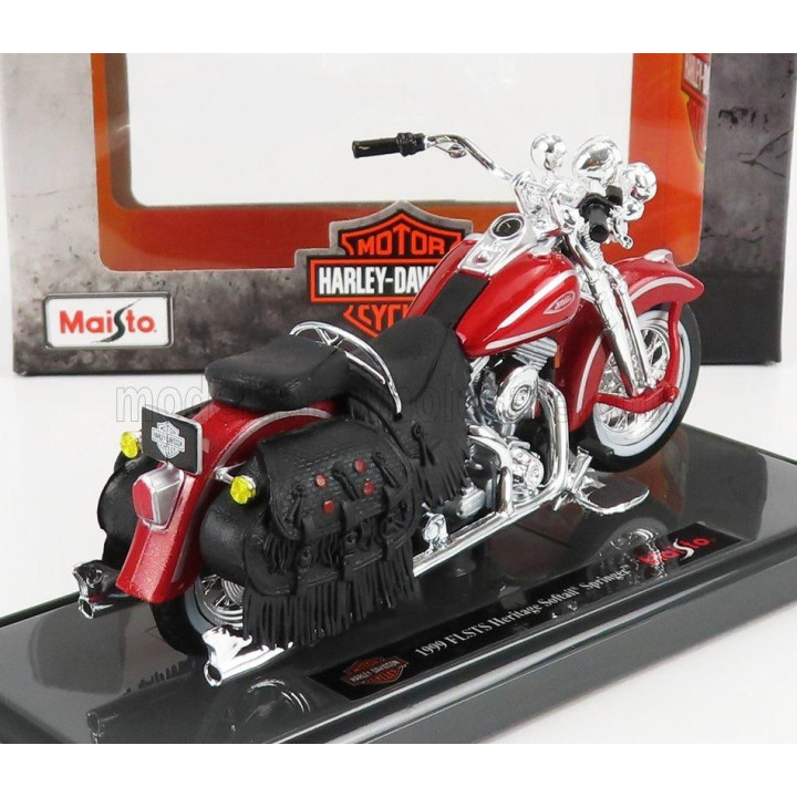 MAISTO HARLEY DAVIDSON FLSTS HERITAGE SPRINGER 1999 - RED 1/18