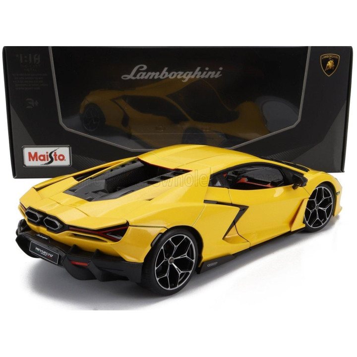 MAISTO LAMBORGHINI REVUELTO HYBRID 2023 - EXCLUSIVE CARMODEL - GIALLO INTI - YELLOW 1/18