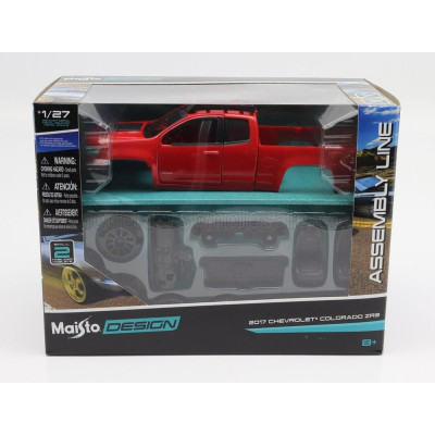 MAISTO CHEVROLET COLORADO ZR2 PICK-UP 2017 - RED BLACK 1/27
