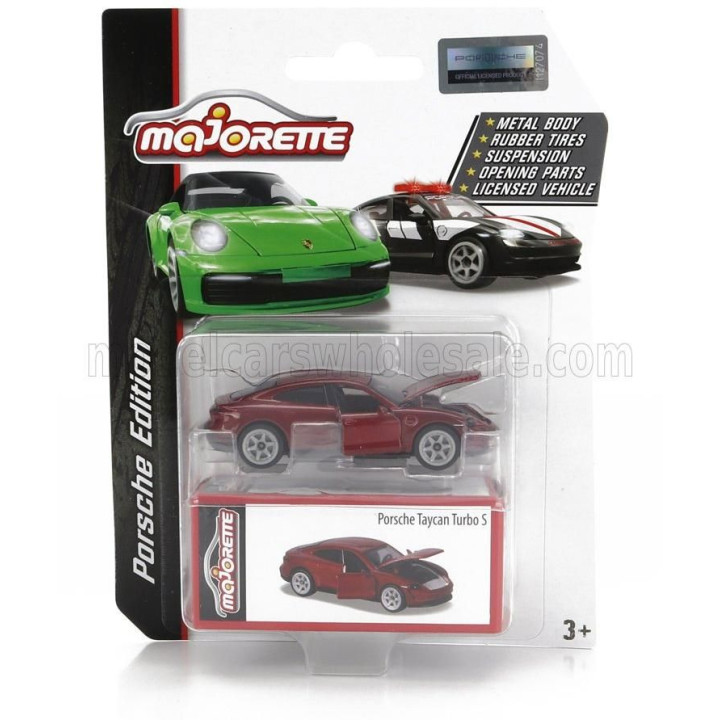 MAJORETTE PORSCHE TAYCAN TURBO S 2019 - RED 1/64