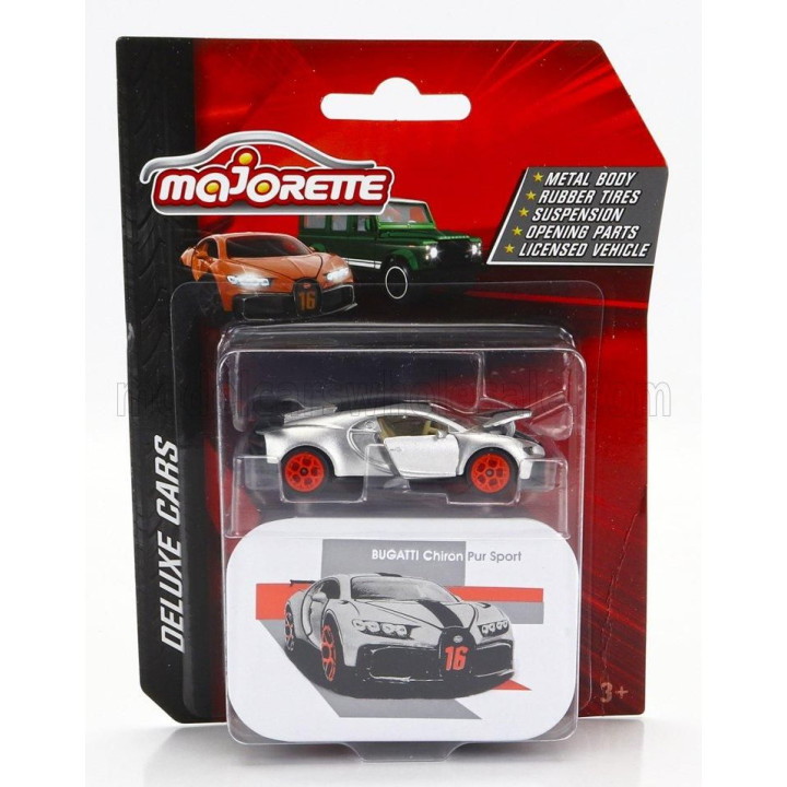 MAJORETTE BUGATTI CHIRON PUR SPORT N 16 2018 - SILVER 1/64
