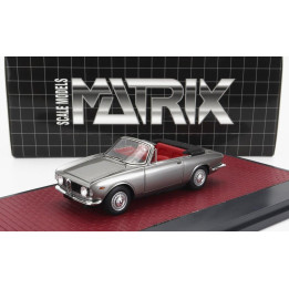 MATRIX SCALE MODELS ALFA ROMEO GIULIA GTC CABRIOLET OPEN 1964 - SILVER 1/43