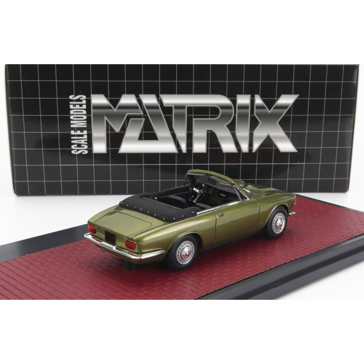 MATRIX SCALE MODELS ALFA ROMEO GIULIA GTC CABRIOLET OPEN 1964 - GREEN MET 1/43