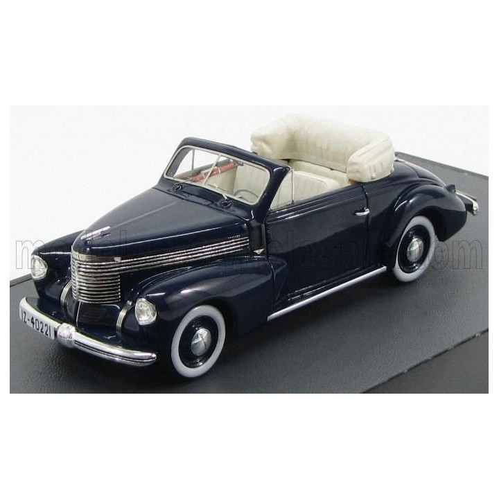 MATRIX SCALE MODELS OPEL KAPITAN HEBMULLER CONVERTIBLE 1940 - BLUE 1/43