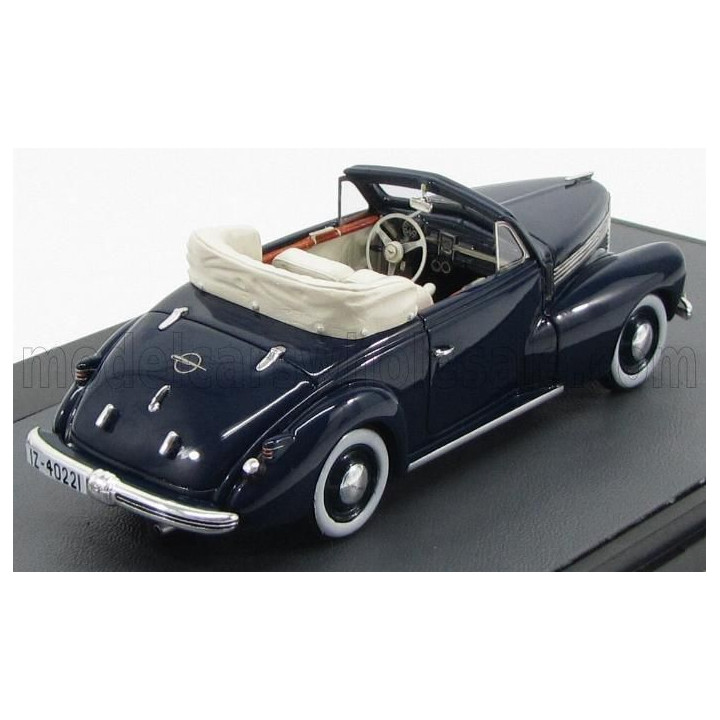 MATRIX SCALE MODELS OPEL KAPITAN HEBMULLER CONVERTIBLE 1940 - BLUE 1/43