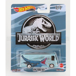 MATTEL HOT WHEELS TRUCK HW TOUR AUTOBUS - JURASSIC WORLD - LIGHT BLUE MET 1/64