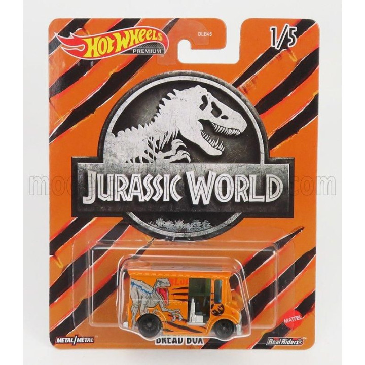 MATTEL HOT WHEELS TRUCK BREAD VAN - JURASSIC WORLD - ORANGE 1/64