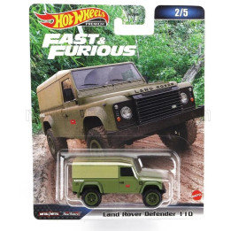 MATTEL HOT WHEELS LAND ROVER DEFENDER 110 1999 - FAST & FURIOUS - MILITARY GREEN 1/64