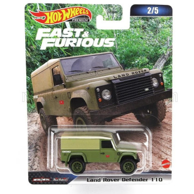 MATTEL HOT WHEELS LAND ROVER DEFENDER 110 1999 - FAST & FURIOUS - MILITARY GREEN 1/64
