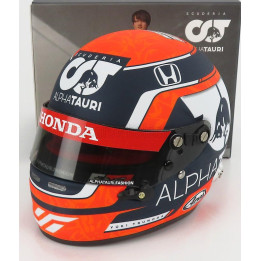MINI HELMET ARAI HELMET F1  CASCO HELMET AT02 HONDA RA620H TEAM ALPHA TAURI N 22 SEASON 2021 YUKI TSUNODA - WHITE BLACK RED 1/2