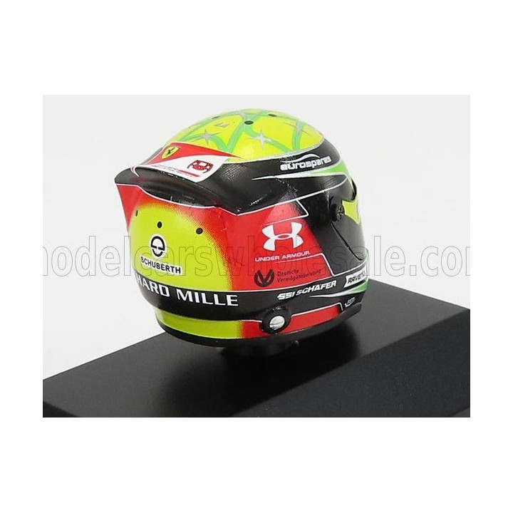 MINI HELMET SCHUBERTH HELMET F2 KEYRING HELMET DALLARA TEAM PREMA RACING N 9 SEASON MICK SCHUMACHER 2019 - YELLOW GREEN RED BLAC