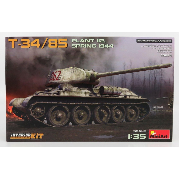 MINIART KAMPFPANZER T-34/85 MILITARY TANK SPRING 1944 1/35