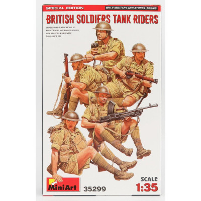 MINIART FIGURES SOLDATI - BRITISH SOLDIERS MILITARY TANK RIDERS 1/35