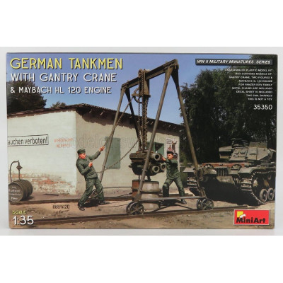 MINIART FIGURES SOLDATI - SOLDIERS MILITARY GERMAN TANKMEN WITH GANTRY CRANE 1944 1/35
