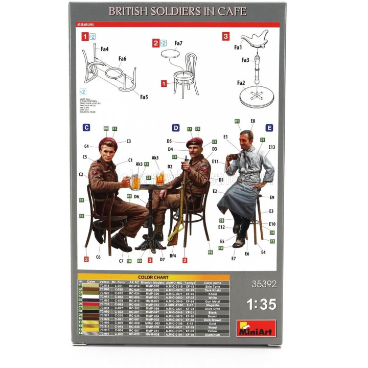 MINIART FIGURES BRITISH SOLDIERS IN CAFE 1/35