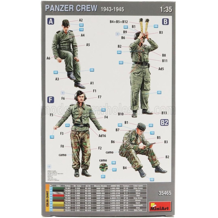 MINIART FIGURES PANZER CREW MILITARY 1/35