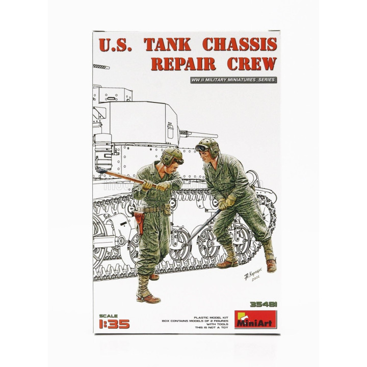 MINIART FIGURES MILITARY US TANK CHASSIS REPAIR CREW 1/35