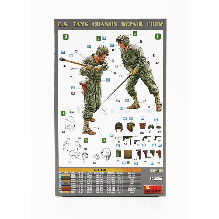MINIART FIGURES MILITARY US TANK CHASSIS REPAIR CREW 1/35