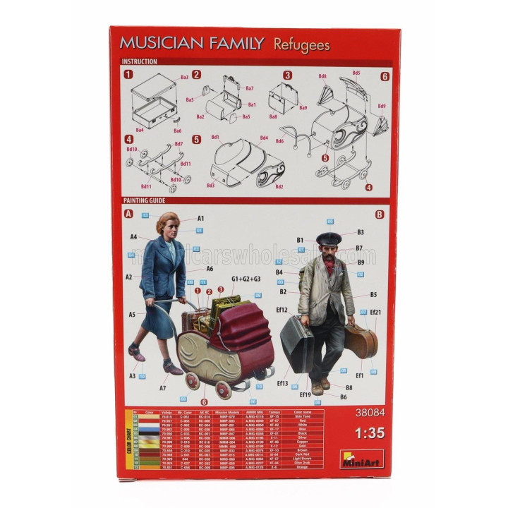 MINIART FIGURES REFUGEES MUSICIAN FAMILY 1/35